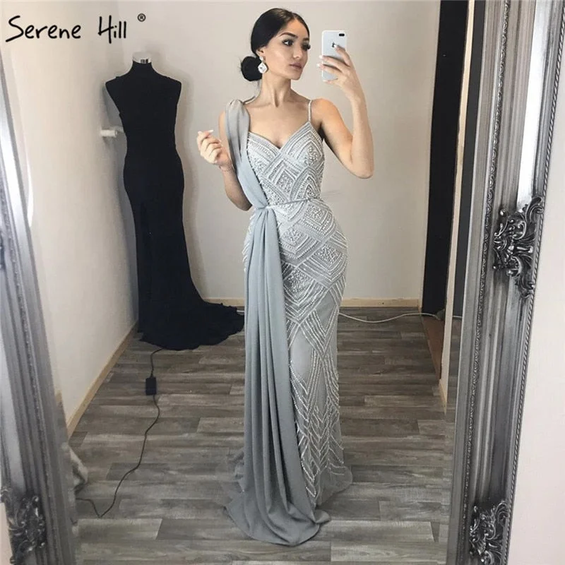 Dubai New Luxury Sexy Sleeveless Evening Dresses Mermaid Diamond Beading Mermaid Evening Gowns 2024 LA6628 Dubai New Luxury Sexy Sleeveless Evening Dresses Mermaid Diamond Beading Mermaid Evening Gowns 2024 LA6628