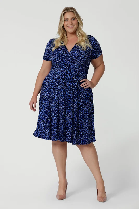 Bibi Dress in Cobalt Jaguar