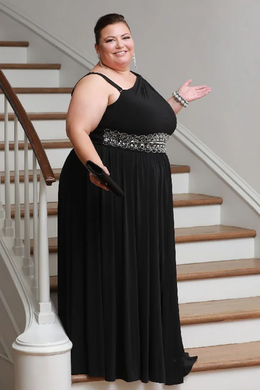 Plus Size One Shoulder Asymmetrical Dress