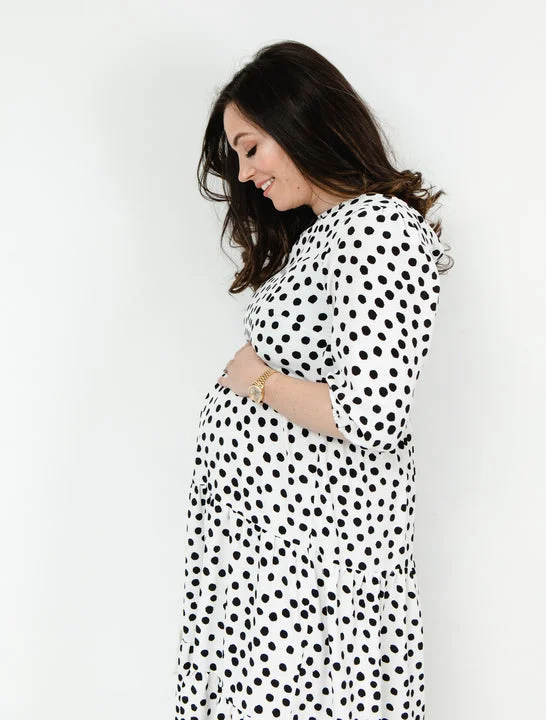 Black and White Mono Spot Dress
