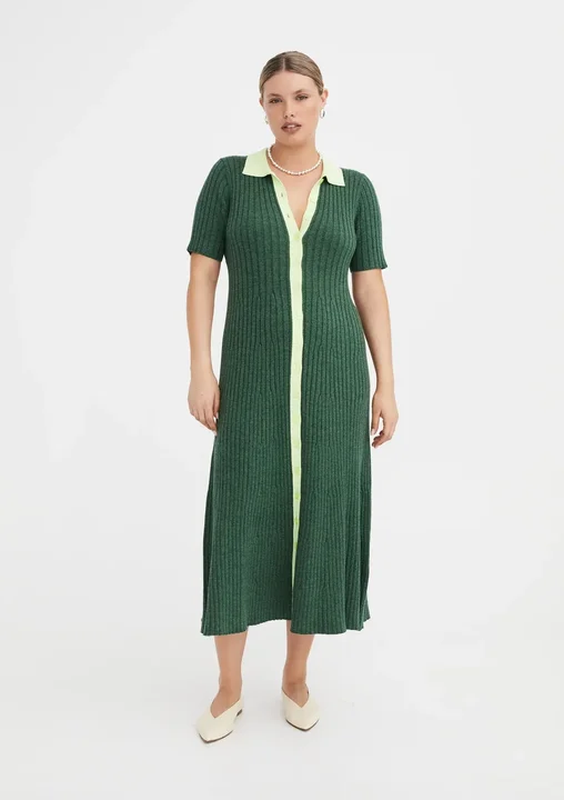 Chloe Dress - Dark green