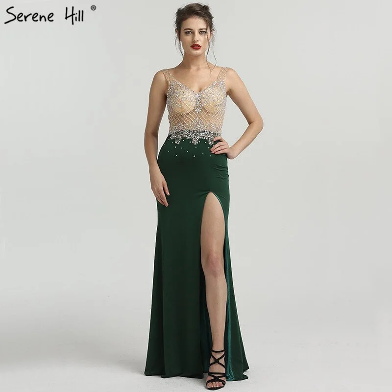 On Sale no return no refundSale 2024 Newest Green Sleeveless Mermaid Evening Dresses Fashion Diamond Beading Sexy Evening Gowns Serene Hill LA6592 On Sale no return no refundSale 2024 Newest Green Sleeveless Mermaid Evening Dresses Fashion Diamond Beading Sexy Evening Gowns Serene Hill LA6592