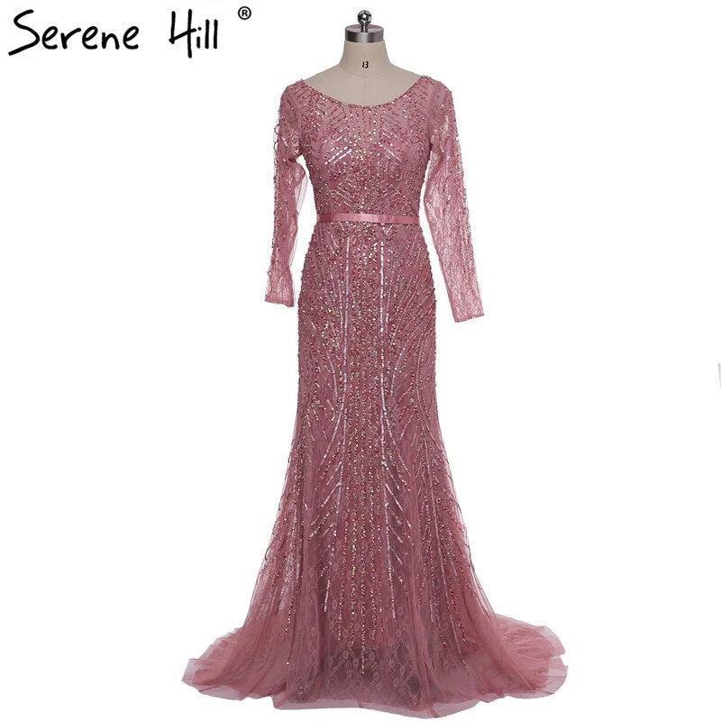 On Sale no return no refundSale 2024 Long Sleeves Sequined Beading Evening Dress Fashion Mermaid Luxury Formal Evening Gowns Serene Hill LA6030 On Sale no return no refundSale 2024 Long Sleeves Sequined Beading Evening Dress Fashion Mermaid Luxury Formal Evening Gowns Serene Hill LA6030
