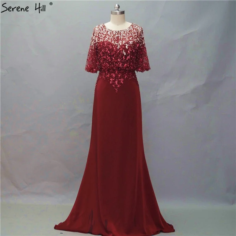 On Sale no return no refundSale Wine Red Sleeveless Fashion New Evening Dresses Beading Bride LA6617 On Sale no return no refundSale Wine Red Sleeveless Fashion New Evening Dresses Beading Bride LA6617