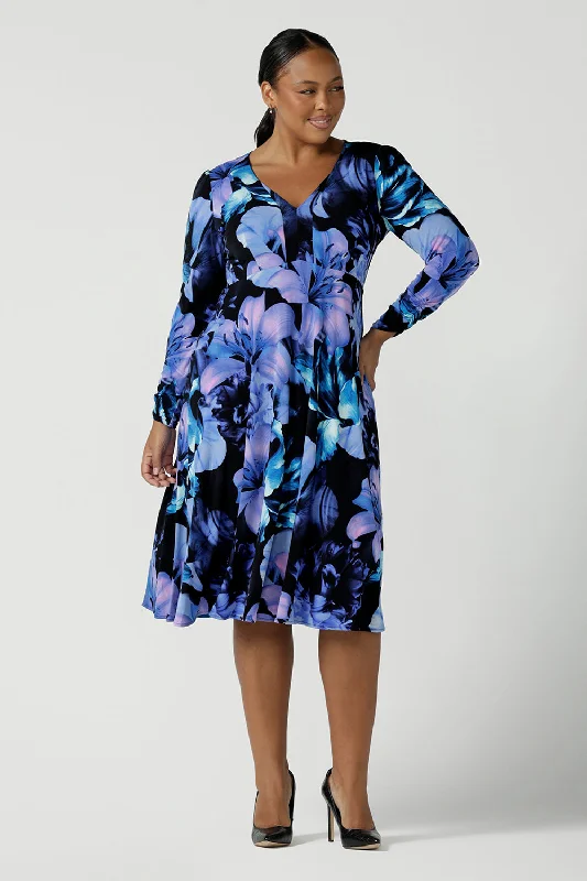 Alyssa Dress in Blue Lily