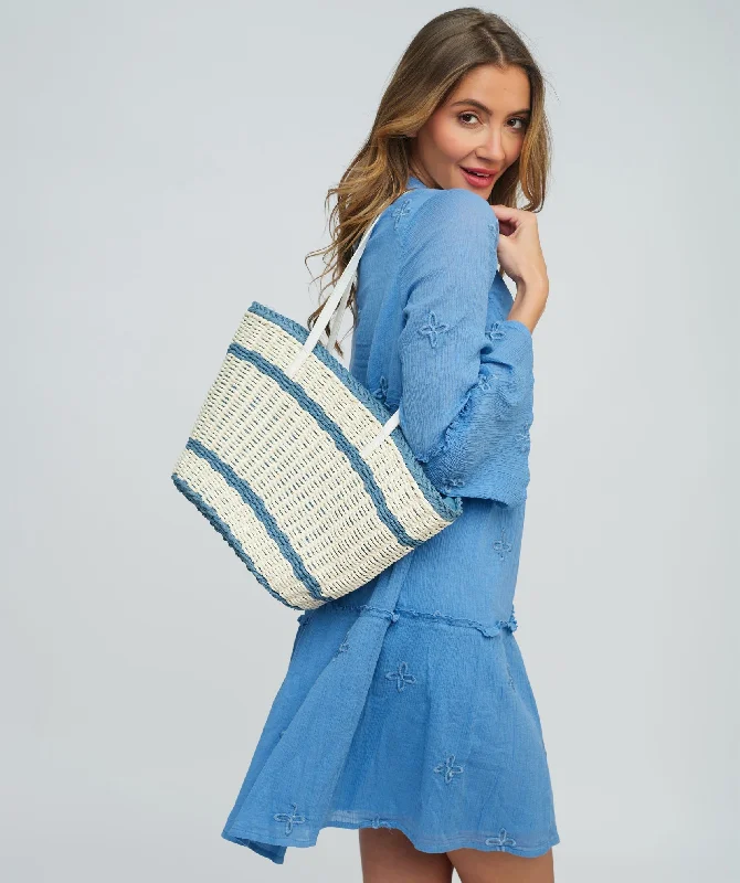 Blue Crinkle Cotton Sun Dress