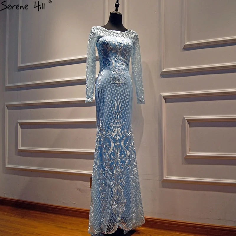 Illusion Mermaid Evening Dresses Appliques Fashion Sexy LA6481