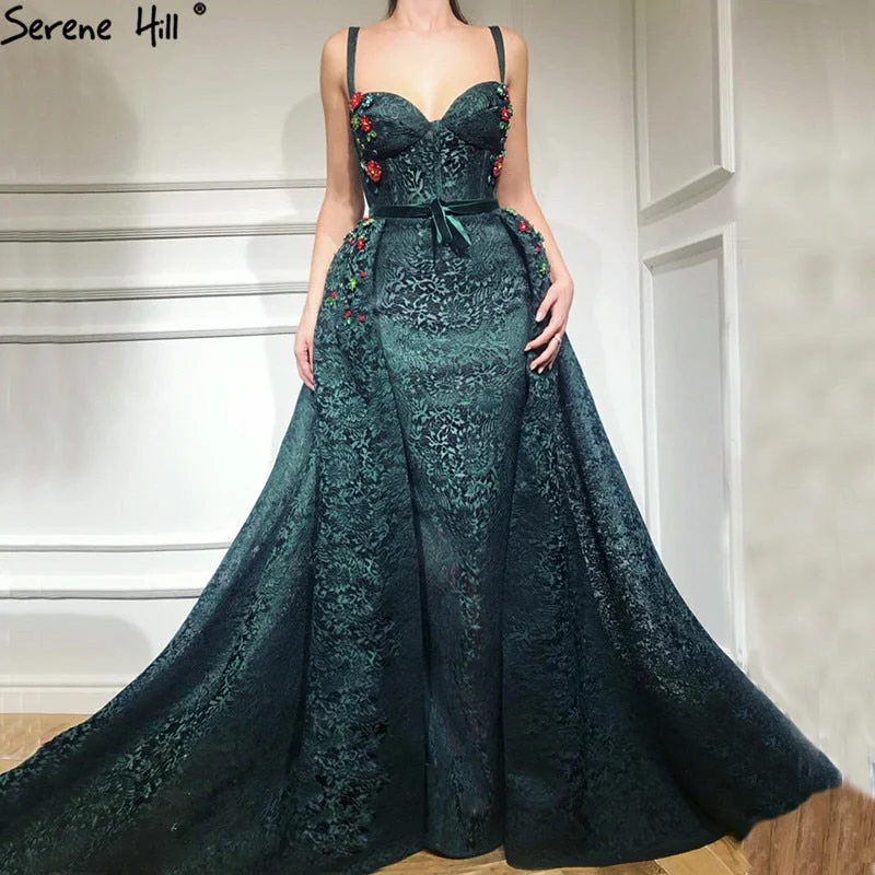 On Sale no return no refundSale With Cap Evening Dresses Sleeveless Flowers Pearls Mermaid Evening Gowns LA6487 On Sale no return no refundSale With Cap Evening Dresses Sleeveless Flowers Pearls Mermaid Evening Gowns LA6487