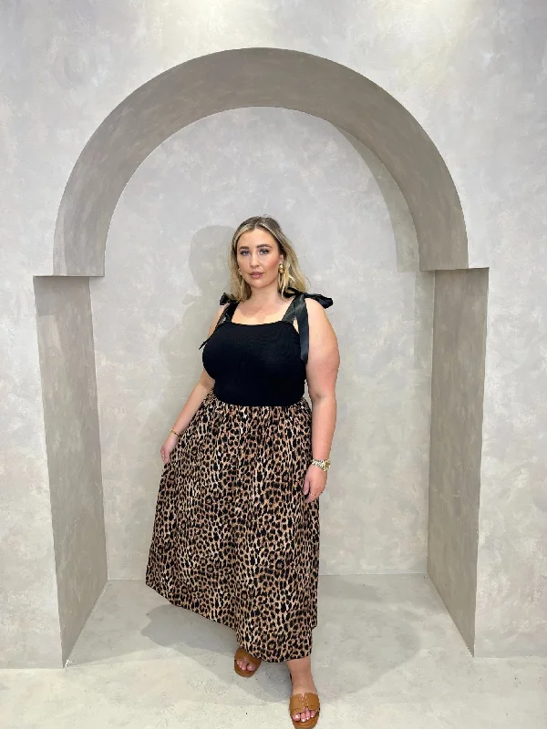 Curve Puff Tie Shoulder Midi Dress Chic Off-Shoulder Midi Dress