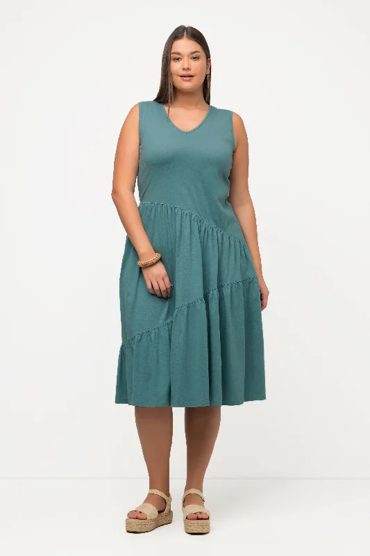 Green Sleeveless Midi Dress Stylish Button-Down Midi Dress