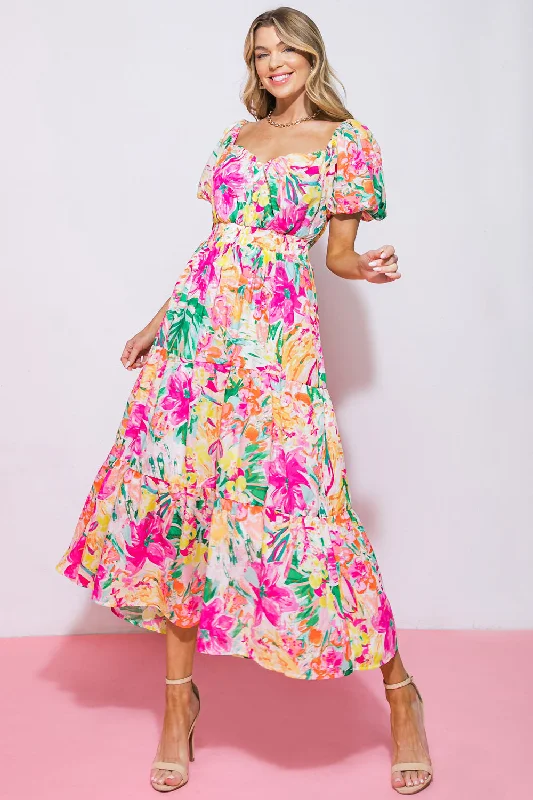 IT STARTS NOW WOVEN MIDI DRESS Stylish Button-Up Midi Dress