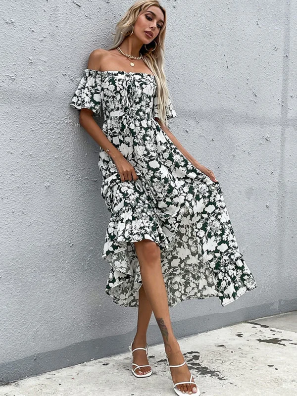 Short Midi Dress for Every Occasion Trendy Ruffle Hem Midi Dress