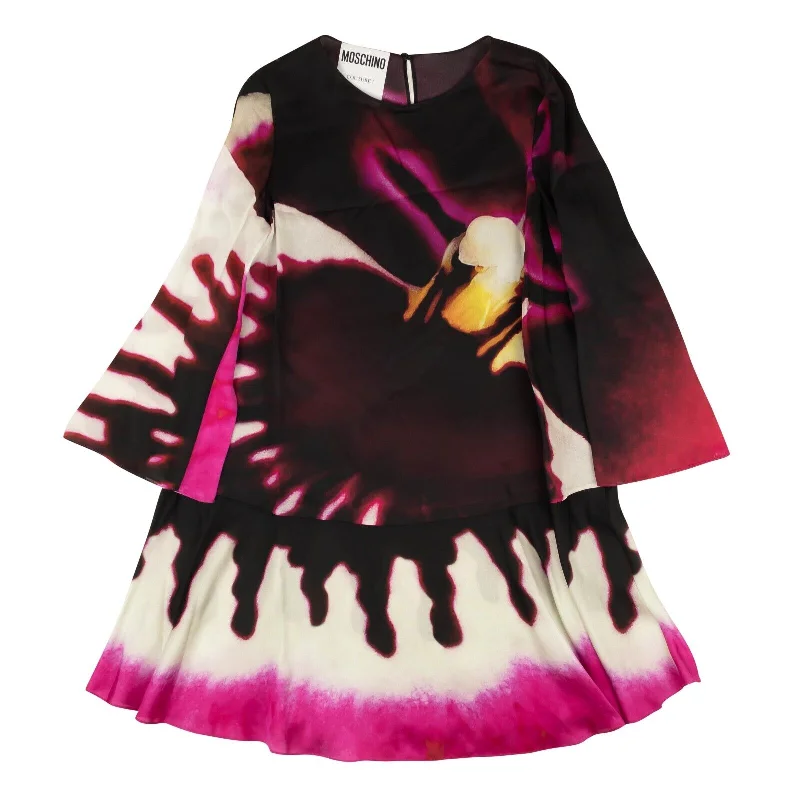 Moschino Couture Silk Orchid Mini Dress - Fuchsia Comfortable Wrap Mini Dress