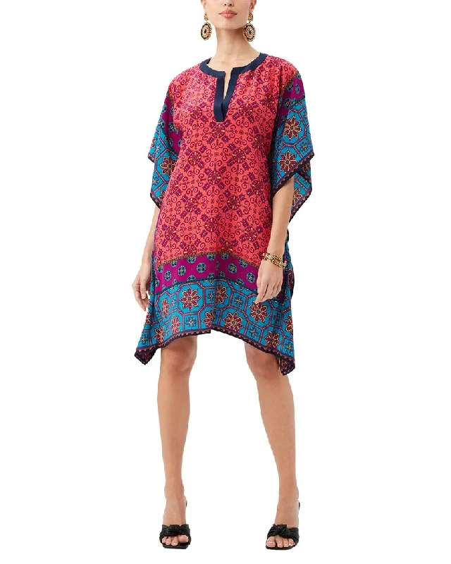 Trina Turk Theodora Silk Mini Dress Casual Mini Dress with Pockets