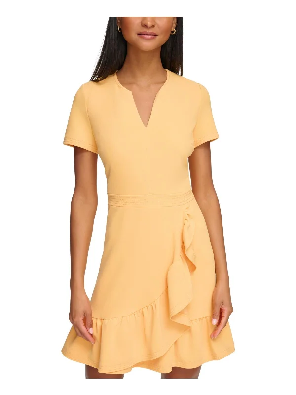 Womens Party Short Mini Dress Chic Mini Dress with V-Neck