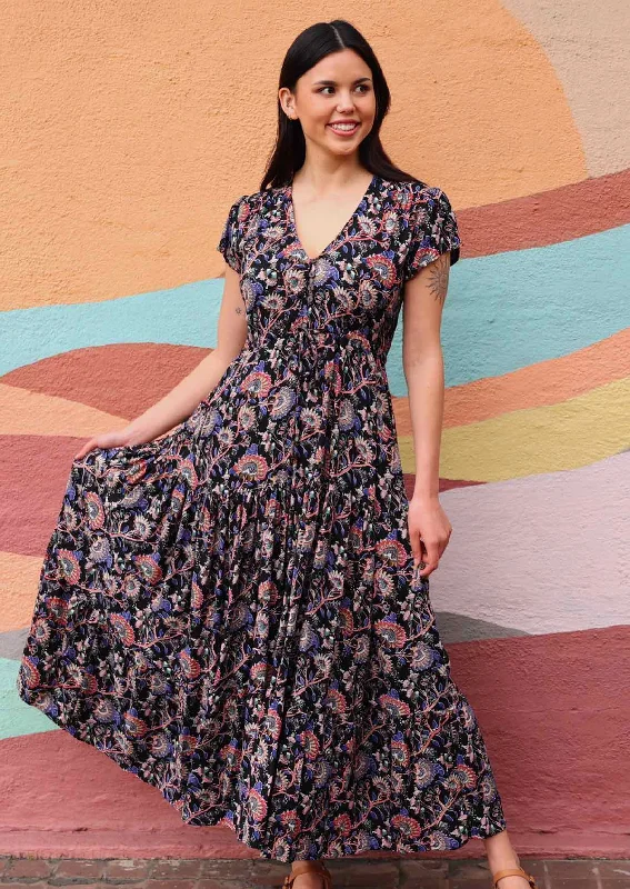 Acacia Maxi Dress Orchid Trendy V-Neck Maxi Dress