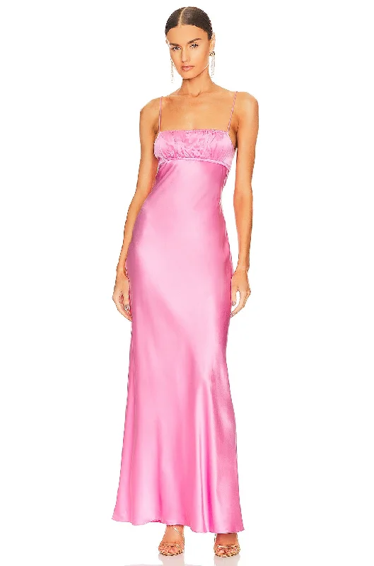 BEC + BRIDGE Amber Maxi Dress (Candy Pink) - RRP $390 Trendy Maxi Dress with Lace