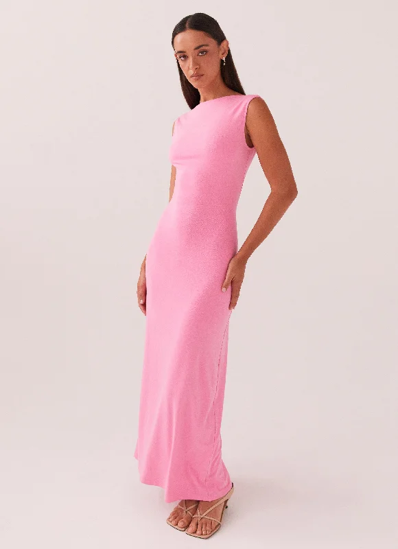 Celina Maxi Dress - Pink Chic Summer Floral Maxi Dress