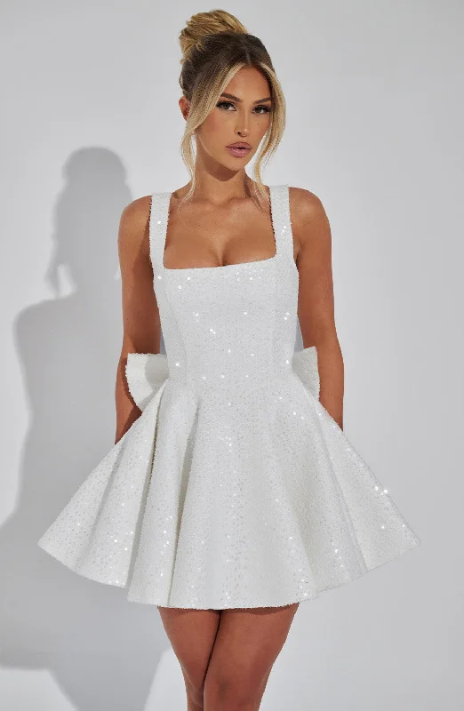 Dorothy Mini Dress - Ivory Chic Sleeveless Mini Dress