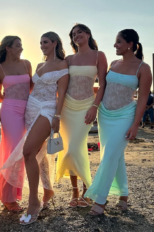 Gabriel Maxi Dress Turquoise Sorbet Chic Off-Shoulder Maxi Dress