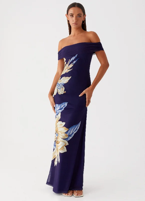 Got Your Attention Maxi Dress - Navy Comfortable Bohemian Maxi Dress