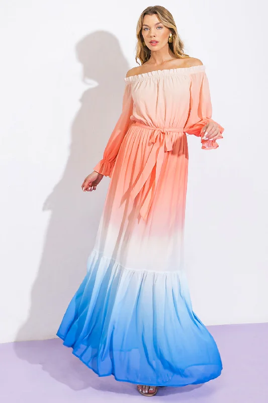 ENCHANT MY LOVE WOVEN MAXI DRESS Comfortable Pleated Maxi Dress