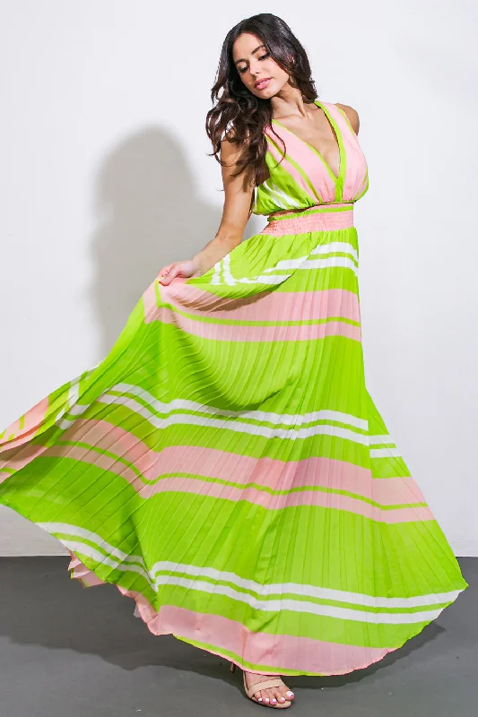 A QUICK TRIP WOVEN MAXI DRESS Elegant Maxi Dress with Ruffles