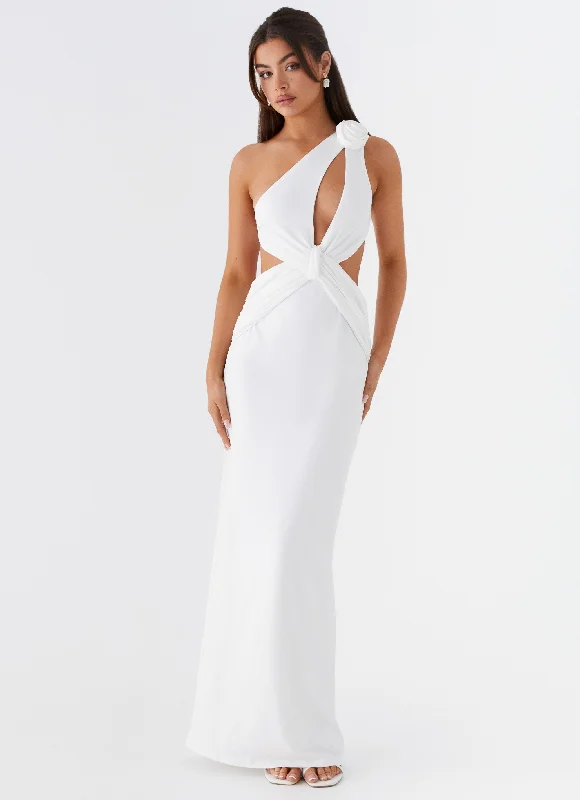 Lovesome Rosa Maxi Dress - White Fashionable Sleeveless Maxi Dress