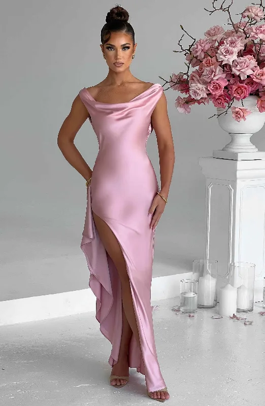 Marilyn Maxi Dress - Blush Comfortable Fitted Maxi Dress