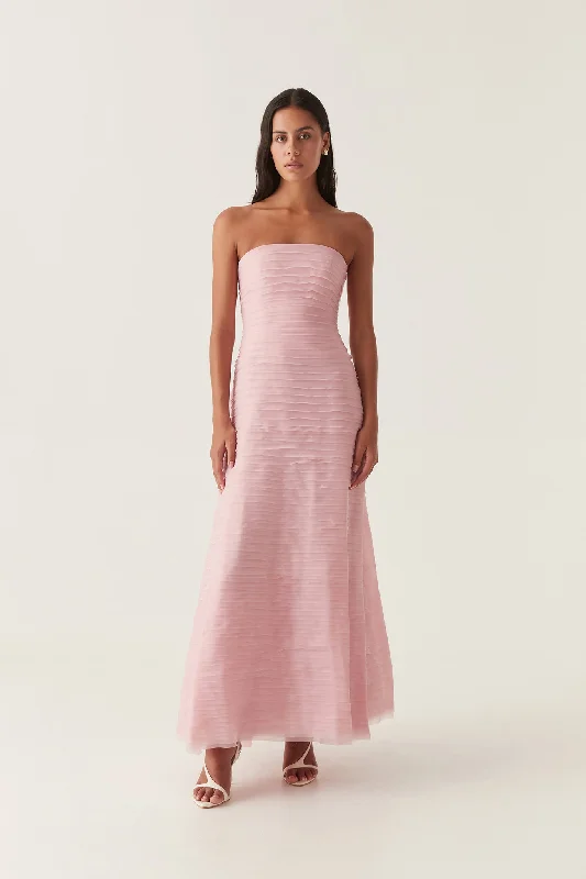 Soundscape Maxi Dress Elegant Pleated Maxi Dress