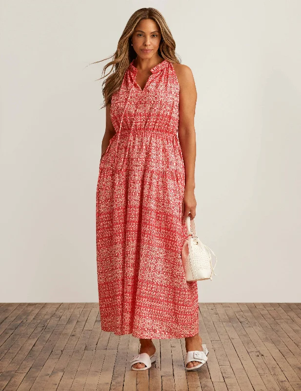 Drawstring Maxi Dress Elegant Wraparound Maxi Dress