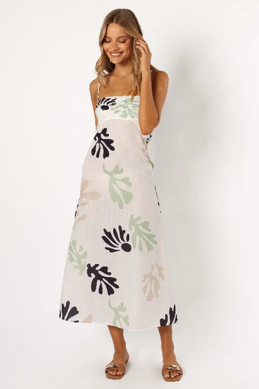 Verrone Maxi Dress - White Classic V-Neck Maxi Dress