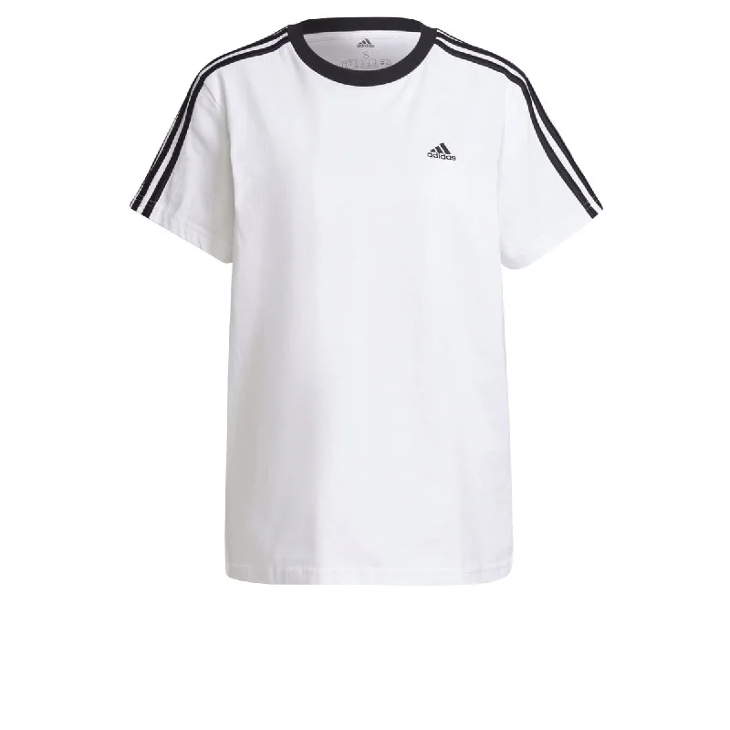 ADIDAS WOMEN'S ESSENTIALS 3-STRIPES WHITE TEE Elasticated Padded Insulated