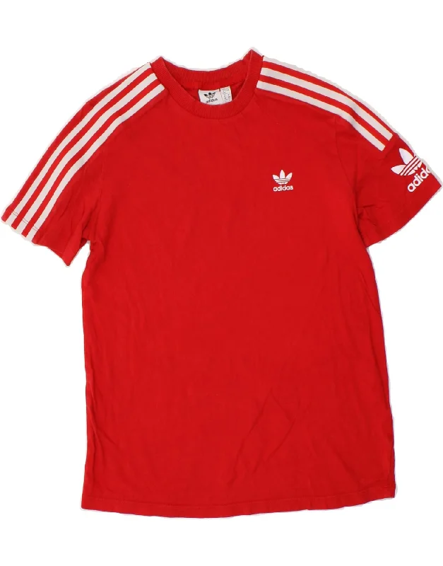ADIDAS Womens T-Shirt Top UK 12 Medium Red Nylon Fabric Polyester Fabric Spandex Fabric ADIDAS Womens T-Shirt Top UK 12 Medium Red Nylon Fabric Polyester Fabric Spandex Fabric