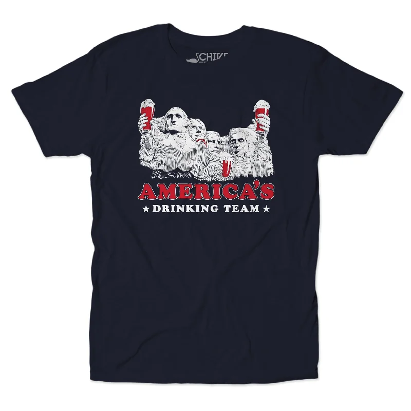 America's Drinking Team Unisex Tee Sequined Glittery Shiny