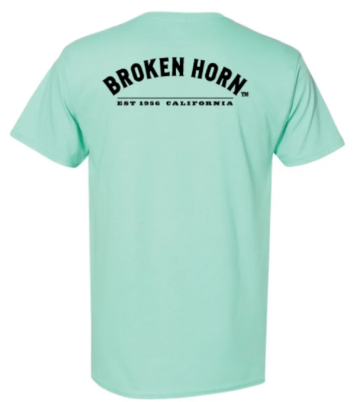 Broken Horn Half Circle Logo Tee Satin Fabric Silk Fabric Chiffon Fabric