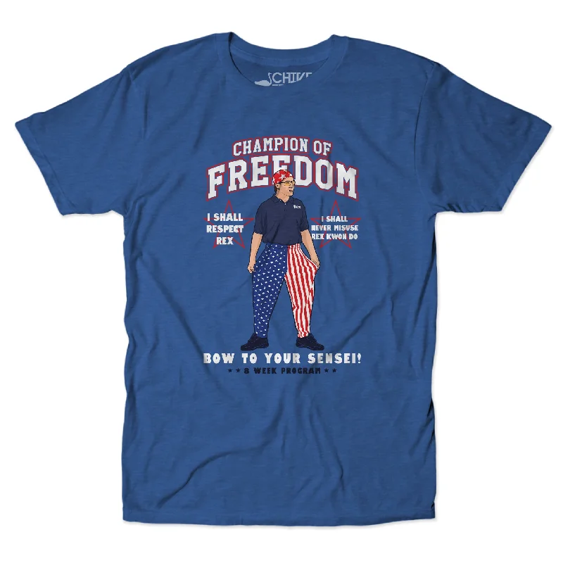 Champion Of Freedom Unisex Tee Chenille Fabric Brocade Fabric Lace Fabric