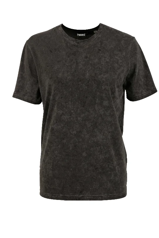 CHARCOAL EARTH WASH™️ ORGANIC TEE Wool Fabric Cashmere Fabric Tweed Fabric