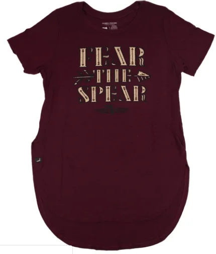 Florida Cracker Trading Co. Women's Burgundy "Fear the Spear" SS Tee Machine Wash Dry Clean Hand Wash