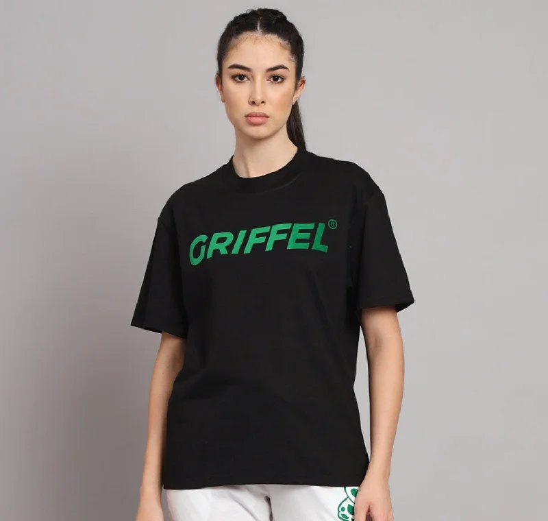 Registered Logo Oversized T-shirt Collared Crew Neck Turtle Neck