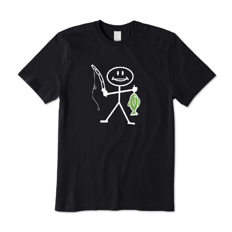 Happy Fishing T-Shirt Fitted T-Shirt Seamless Stretchy
