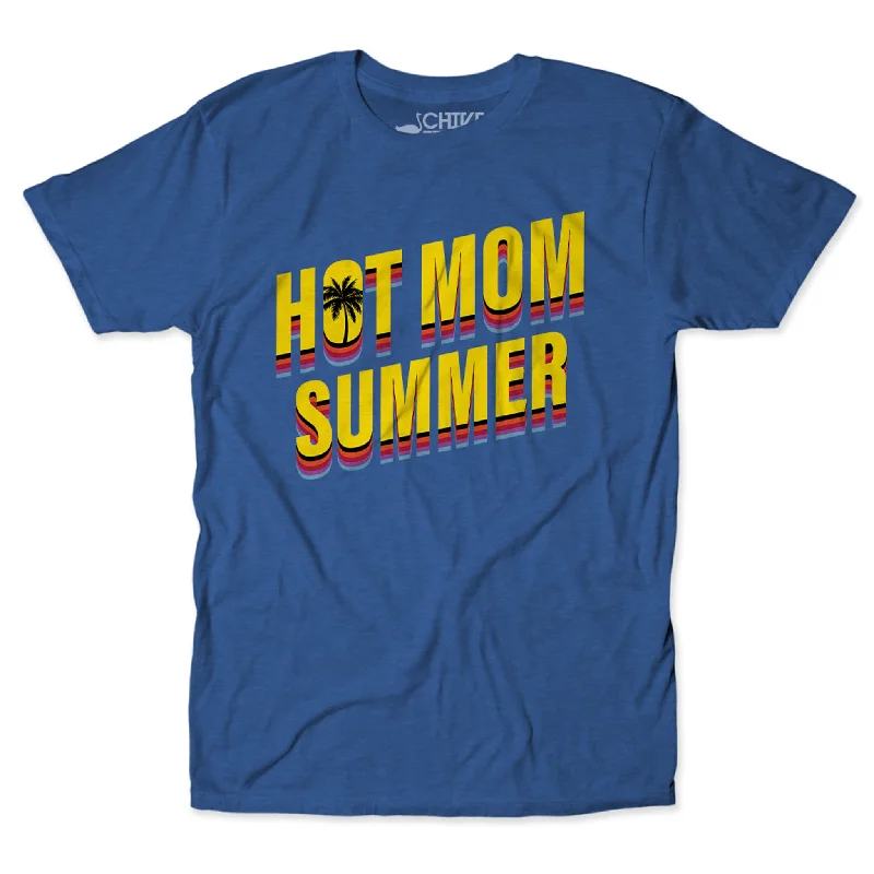 Hot Mom Summer Unisex Tee Print Jacquard Patchwork