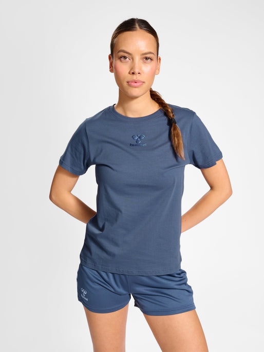 Hummel Women's Active Bee Co Short Sleeve Tee Terry Blend Velvet Blend Canvas Blend