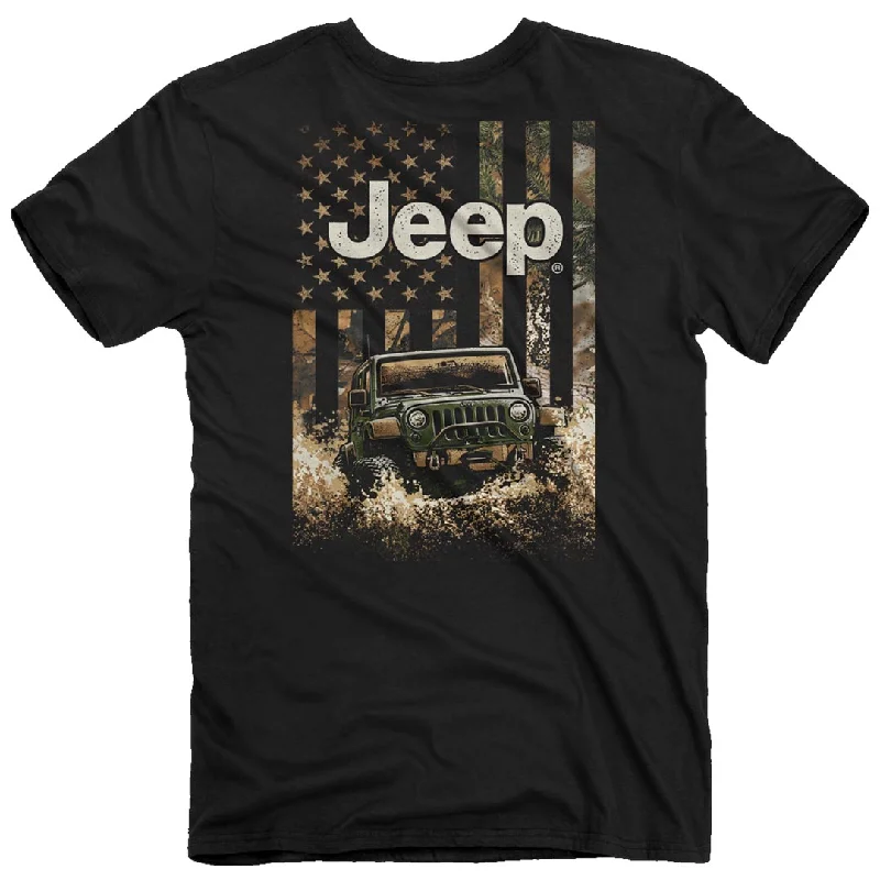 Jeep - Freedom Outdoors T-Shirt Collared Crew Neck Turtle Neck