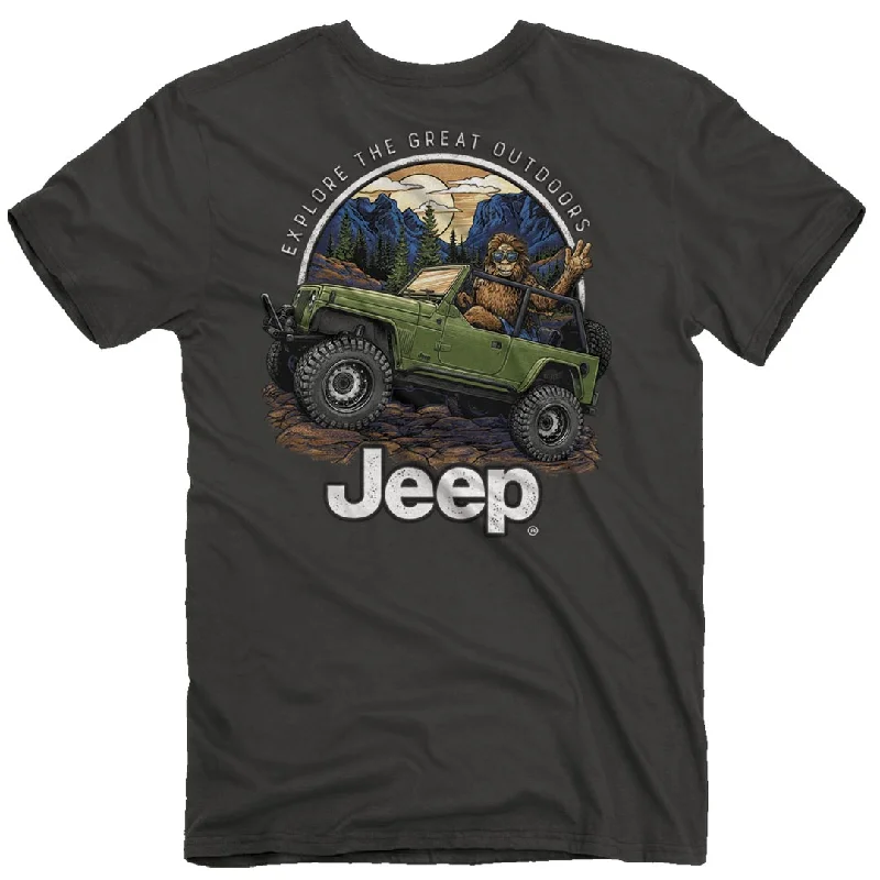 Jeep - Sasquatch T-Shirt Front Pockets Side Pockets Patch Pockets