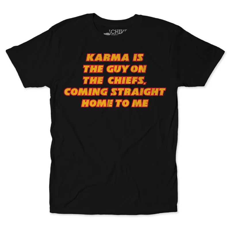 Karma Is Unisex Tee Satin Blend Silk Blend Wool Blend