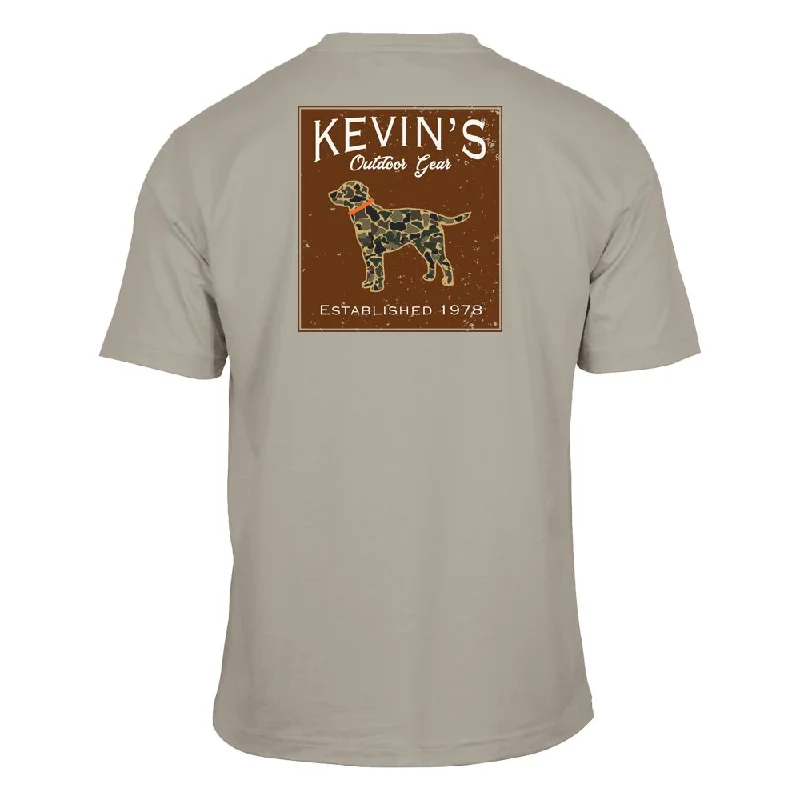 Kevin's Vintage Camo Lab Short Sleeve T-Shirt Chenille Fabric Brocade Fabric Lace Fabric