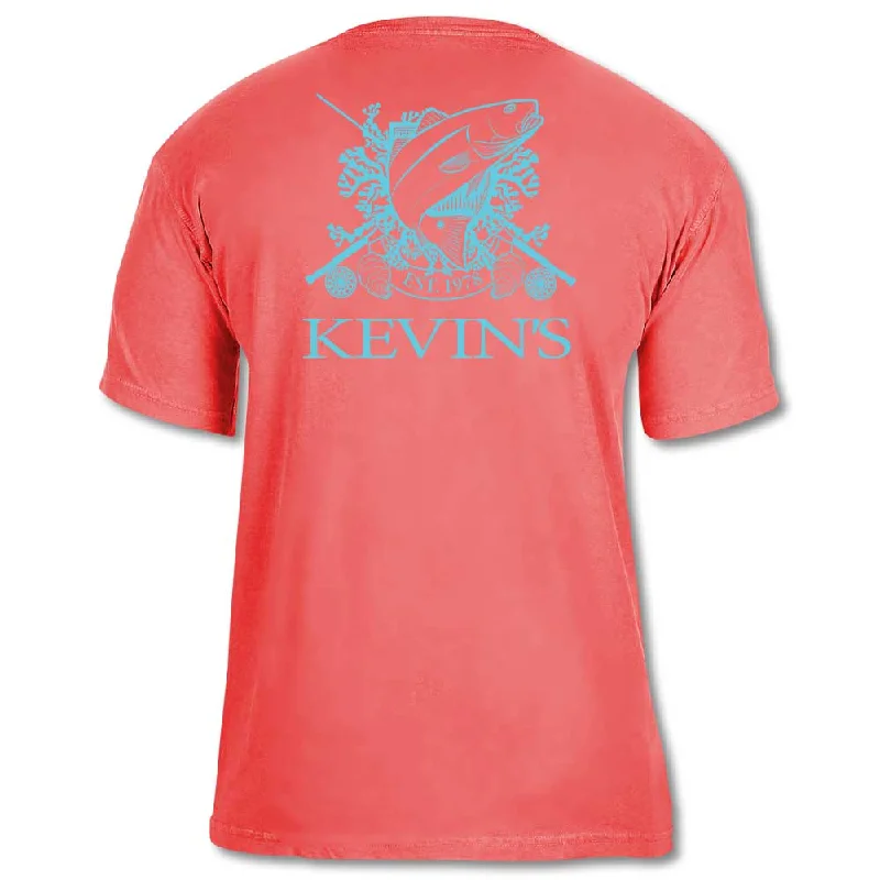 Kevin's Fish Crest Short Sleeve T-Shirt Terry Blend Velvet Blend Canvas Blend