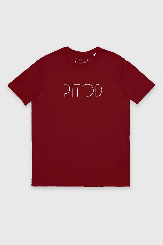 Burgundy Logo T-Shirt Elasticated Padded Insulated