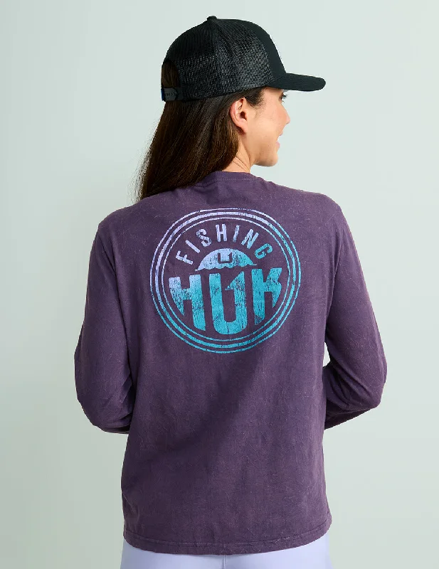 Womens Mineral Wash Long Sleeve Tee Machine Wash Dry Clean Hand Wash